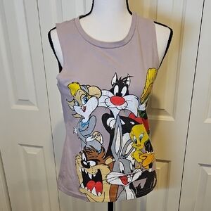 Looney Tunes Graphic Tank Top XS Vintage